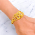 Eloquent Luscious 22k Gold Semi-Statement Bracelet