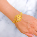 Vibrant Traditional 22k Gold Semi-Statement Bracelet