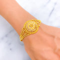 Vibrant Traditional 22k Gold Semi-Statement Bracelet