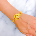 Upscale Timeless 22k Gold Semi-Statement Bracelet