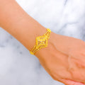 Elegant Radiant 22k Gold Semi-Statement Bracelet