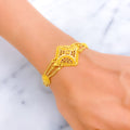 Elegant Radiant 22k Gold Semi-Statement Bracelet