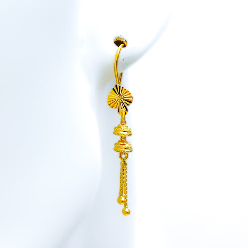 Dynamic Rich 22K Gold Hook Earrings 