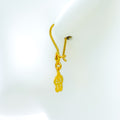 Blooming Flower 21k Gold Hanging Earrings 