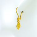 Lovely Charm 21k Gold Hanging Earrings 