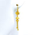 Dazzling Vibrant 22K Gold Hook Earrings 