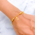 Charming Geometric 22k Gold Charm Bracelet
