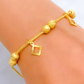 Intricate Delightful 22k Gold Charm Bracelet