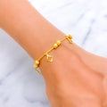 Intricate Delightful 22k Gold Charm Bracelet