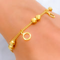 Beautiful Stately 22k Gold Charm Bracelet