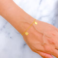 Chic Lovely 22k Gold Charm Bracelet