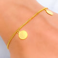 Chic Lovely 22k Gold Charm Bracelet