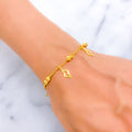 Trendy Stylish 22k Gold Charm Bracelet