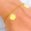 Lovely Glowing 22k Gold Charm Bracelet