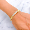 Vibrant Intricate 22k Gold Leaf Accented Bangle