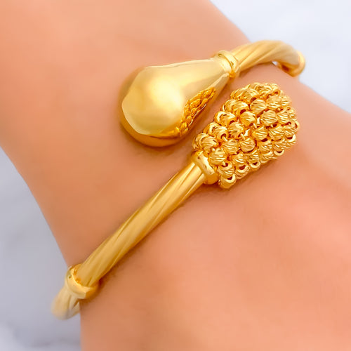 Captivating Majestic 21k Gold Bangle Bracelet