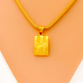 Mesmerizing Striped 22K Gold Pendant Set