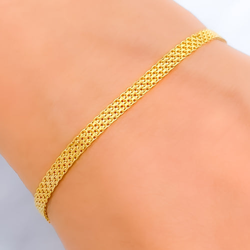 Luminous Shimmering 22K Gold Bracelet