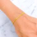 Smooth Delicate 22K Gold Bracelet