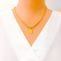 B - Adorned 22k Gold Letter Pendant
