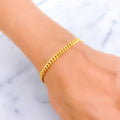 Stately Stunning 22K Gold Cuban Link Bracelet 