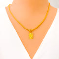 B - Adorned 22k Gold Letter Pendant
