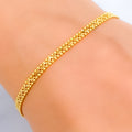 Textured Vibrant 22K Gold Bracelet