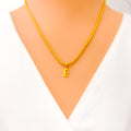 E - Vibrant 22k Gold Letter Pendant