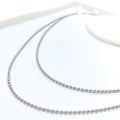 Classic 18K White Gold Bead Chain