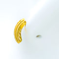 Satin Finish Flower 22k Gold Earrings 