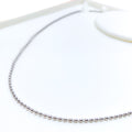 Classic 18K White Gold Bead Chain