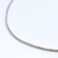 Thin 18K White Gold Wheat Chain