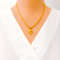 Intricate Lush 22k Gold Religious Pendant