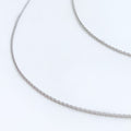 Ultra Dainty 18K White Gold Link Chain