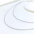 Ultra Dainty 18K White Gold Link Chain