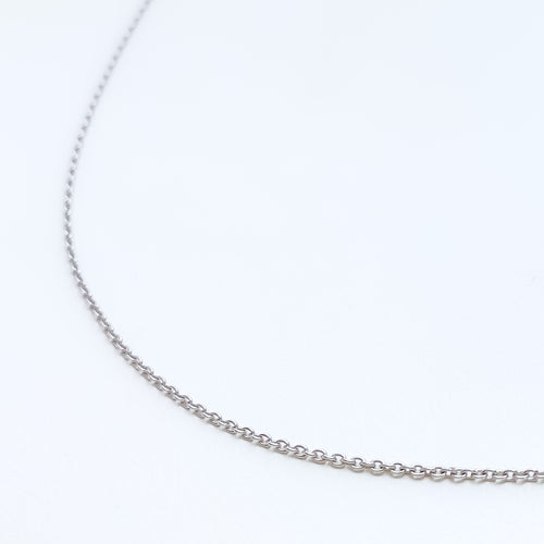 Ultra Dainty 18K White Gold Link Chain