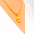 Intricate Lush 22k Gold Religious Pendant