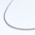 Light Weight 18K White Gold Flat Fox Chain