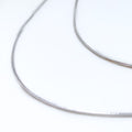 Ultra Thin 18K White Gold Fox Chain
