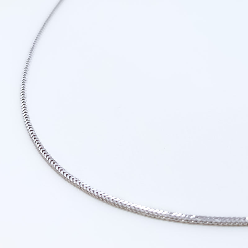 Ultra Thin 18K White Gold Fox Chain