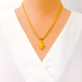 Artistic Shimmering 22k Gold Religious Pendant 