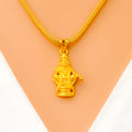 Artistic Shimmering 22k Gold Religious Pendant 