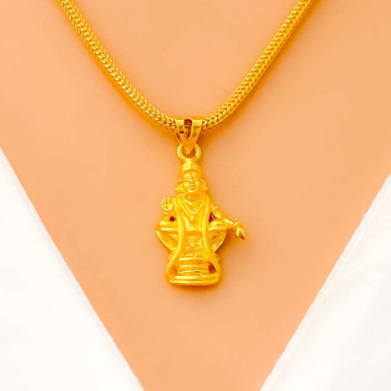 Artistic Shimmering 22k Gold Religious Pendant 