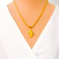 Artistic Shimmering 22k Gold Religious Pendant 