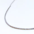 Reflective Thin Rounded 18K White Gold Chain