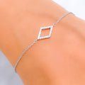 Dazzling Decorative Diamond + 18k White Gold Bracelet
