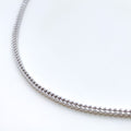Hollow Fancy 18K White Gold Fox Chain 