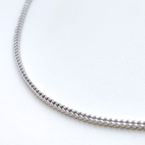 Hollow Fancy 18K White Gold Fox Chain 