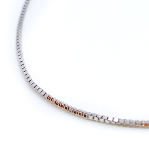 Classic 18K White Gold Box Chain - 18"