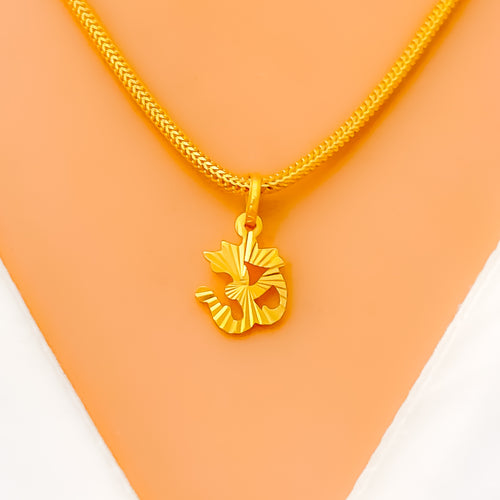 Precious Lightweight 22k Gold Religious Pendant